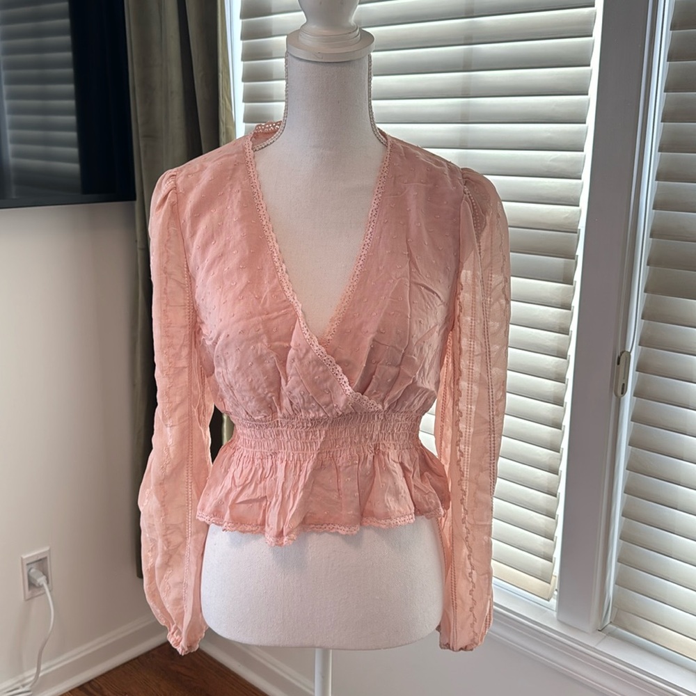 Urban outfitters pink blouse size small